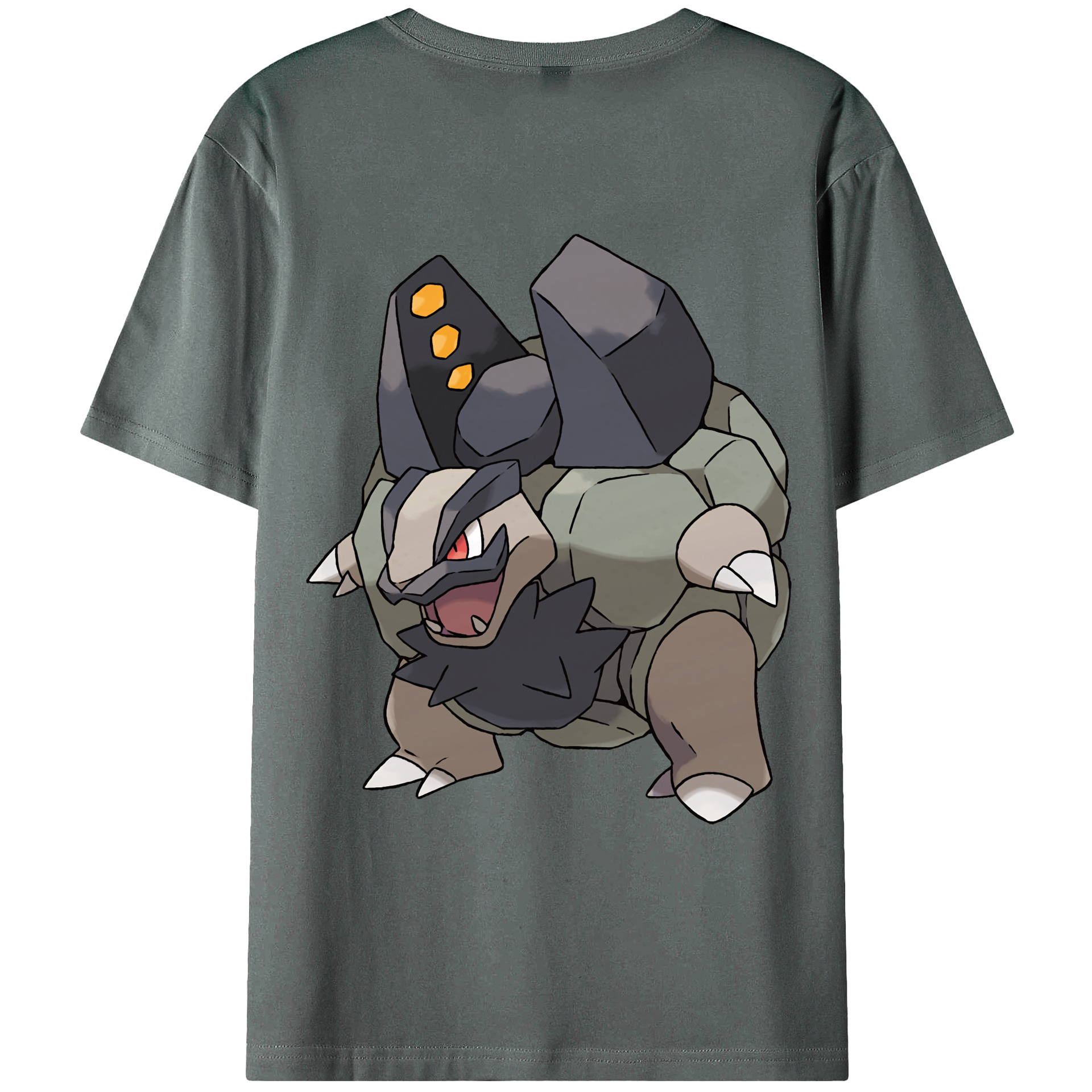 （画像用） ポケットモンスター Pokémon 綿100％ メンズ半袖Tシャツ（バックプリント） 通気性